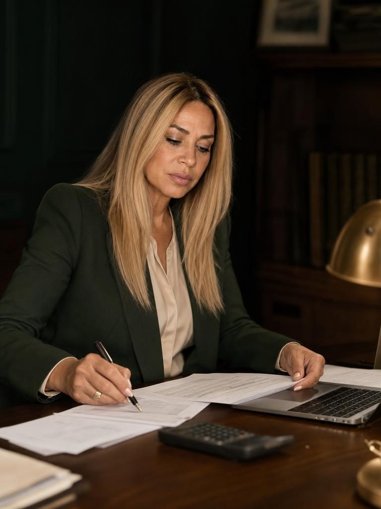 Nina Catizone controlla cedolini e prospetti contributivi