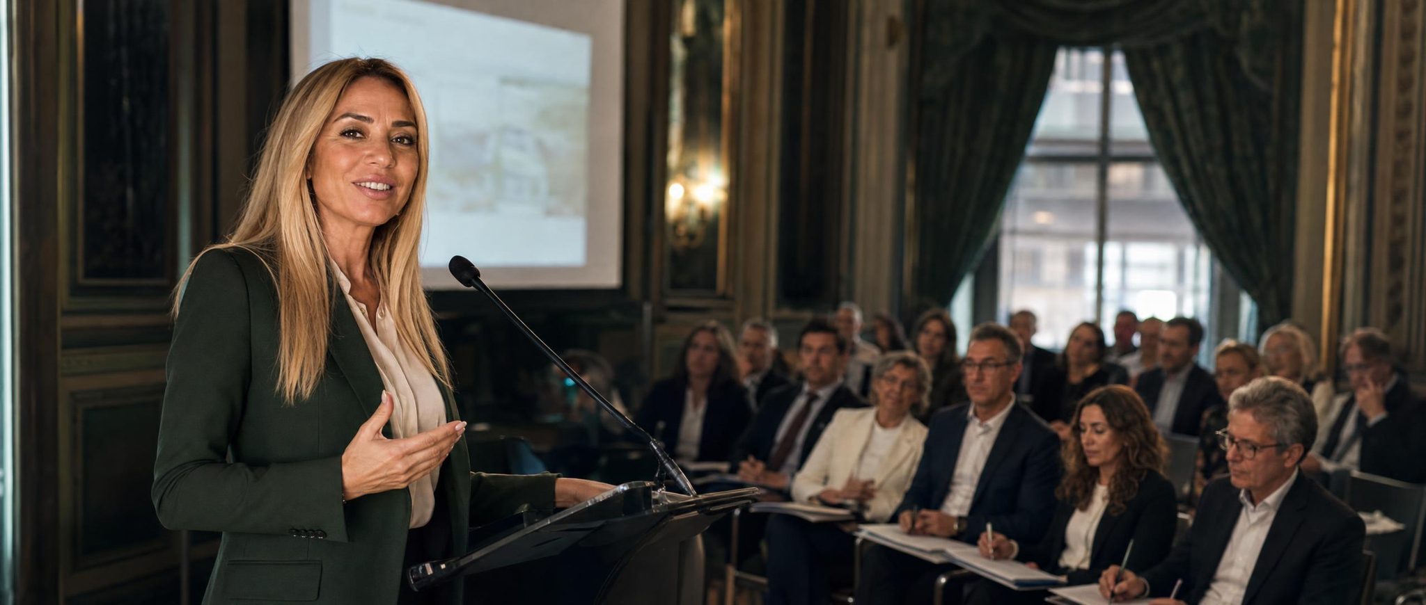 Nina Catizone interviene a un convegno per consulenti del lavoro
