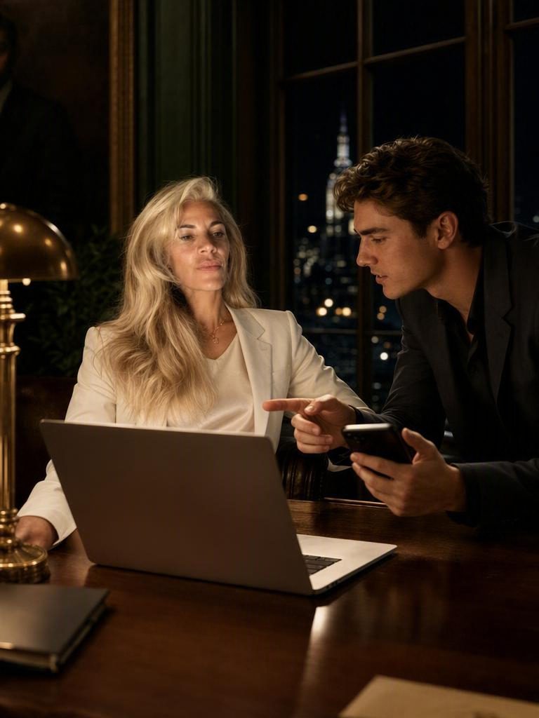 Avvocata e cliente davanti a un laptop