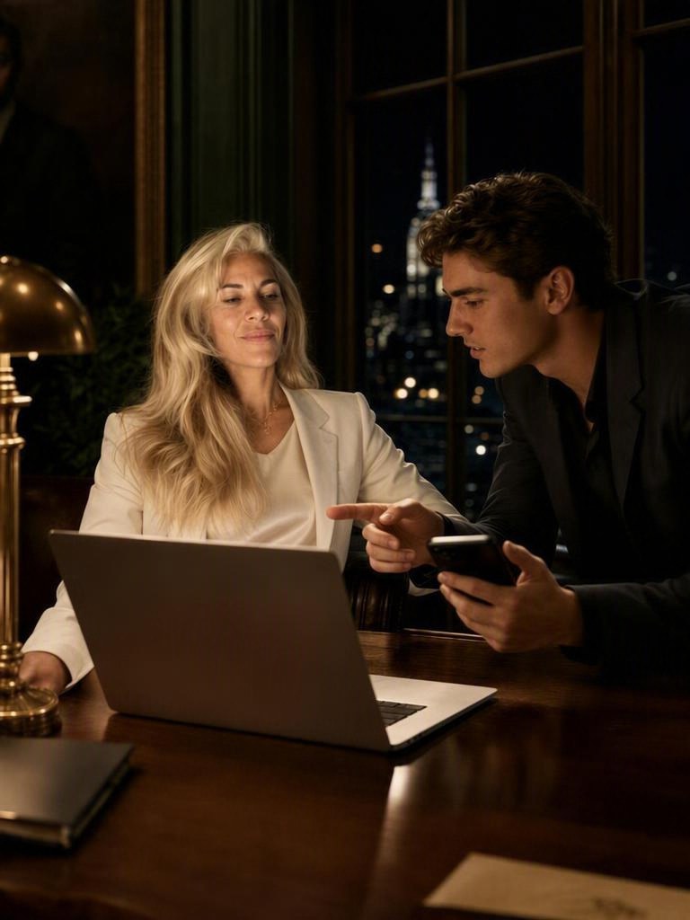 Avvocata e cliente davanti a un laptop
